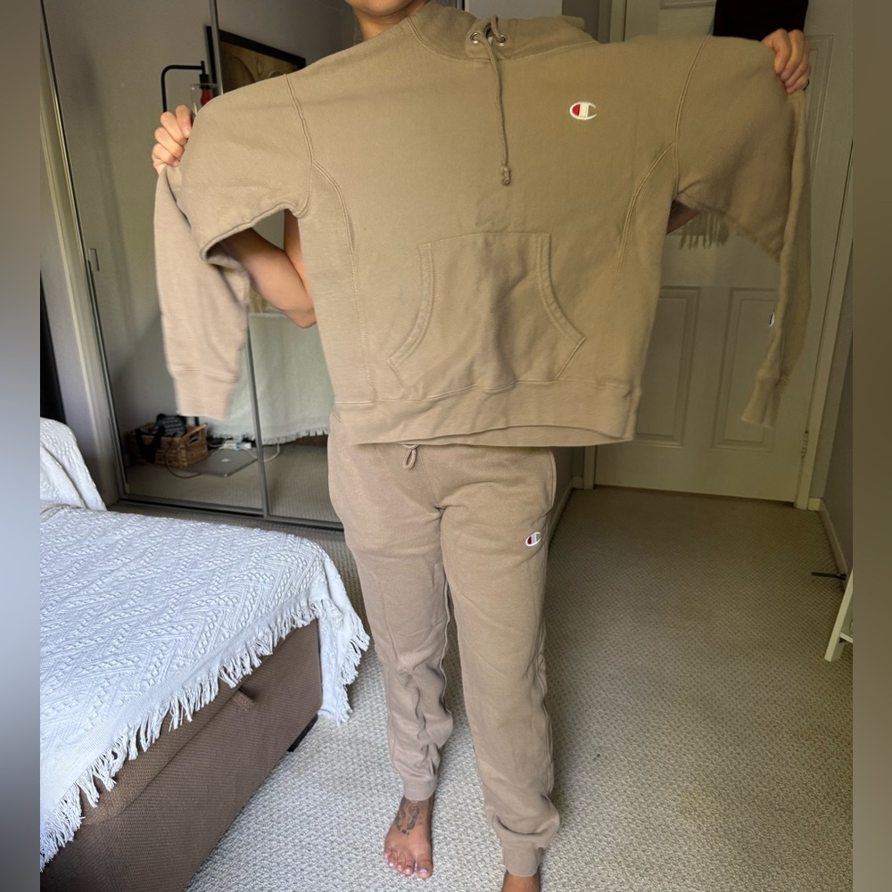 Champion Classic Tan Hoodie and Joggers